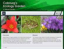 Tablet Screenshot of cobourgecologygarden.ca
